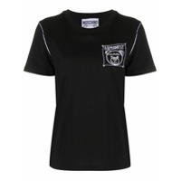Moschino Camiseta com logo bordado - Preto