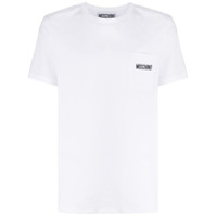 Moschino Camiseta com logo e bolso - Branco