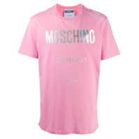 Moschino Camiseta com logo metálico - Rosa