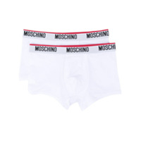 Moschino Cueca boxer com logo - Branco