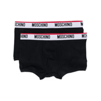 Moschino Cueca boxer com logo - Preto
