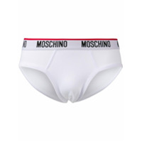 Moschino Cueca com logo - Branco