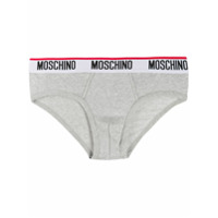 Moschino Cueca com logo - Cinza