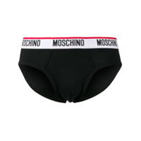 Moschino Cueca com logo - Preto