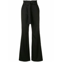 Moschino high-waist belted trousers - Preto