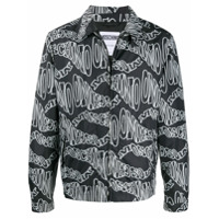 Moschino Jaqueta com estampa de logo - Preto