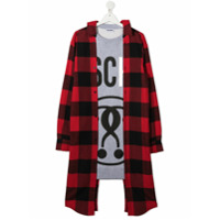 Moschino Kids Camisa reconstruída - Vermelho