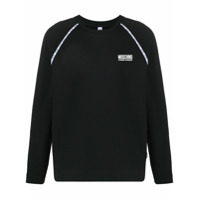 Moschino logo patch sweatshirt - Preto