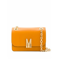 Moschino logo-plaque shoulder bag - Amarelo