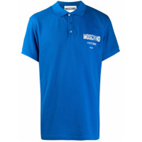 Moschino logo print polo shirt - Azul