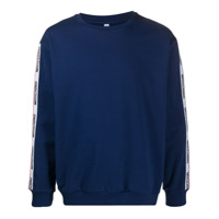 Moschino logo-stripe sweatshirt - Azul