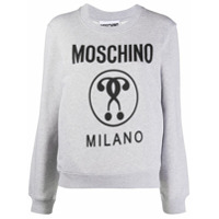 Moschino Milano logo-print sweatshirt - Cinza