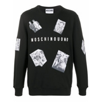 Moschino Moletom com estampa - Preto