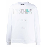 Moschino Moletom com logo metálico - Branco