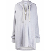 Moschino Moletom oversized com capuz - Cinza