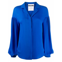 Moschino puff-sleeve shirt - Azul