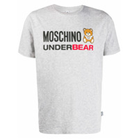 Moschino slogan print T-shirt - Cinza