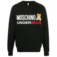 Moschino Underbear print sweatshirt - Preto
