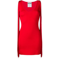 Moschino Vestido com franjas - Vermelho