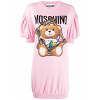 Moschino Vestido Teddy Bear de tricô - Rosa