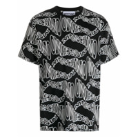 Moschino Warped Logo print T-shirt - Preto