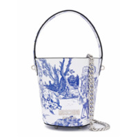 Moschino Willow pattern bucket bag - Branco