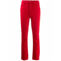 Mother Calça jeans slim cropped - Vermelho