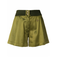 Mr & Mrs Italy logo plaque shorts - Verde
