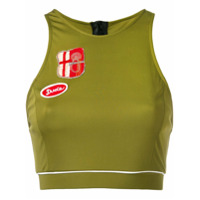 Mr & Mrs Italy Top cropped com patches - Verde