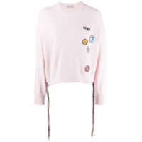 MRZ Suéter com patchwork - Rosa