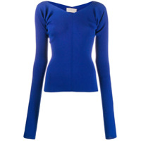 MRZ Suéter de tricô canelado - Azul