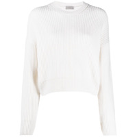 MRZ Suéter de tricô canelado - Branco