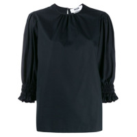 MSGM Blusa com elástico nos punhos - Preto