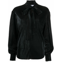 MSGM Blusa mangas longas com laço - Preto