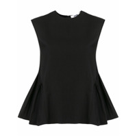 MSGM Blusa sem mangas com babados - Preto