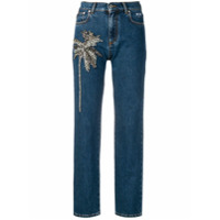 MSGM Calça jeans com aplicação - Azul