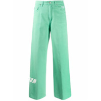 MSGM Calça jeans pantalona - Verde