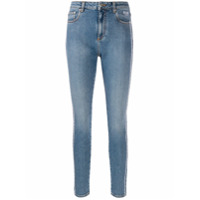 MSGM Calça jeans skinny com logo - Azul