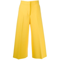 MSGM Calça pantacourt - Amarelo