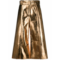 MSGM Calça pantacourt - Dourado