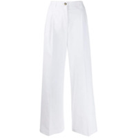 MSGM Calça pantalona cintura alta - Branco