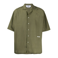 MSGM Camisa com estampa de logo - Verde