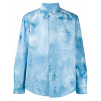 MSGM Camisa tie dye - Azul