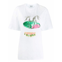 MSGM Camiseta com aplicação Future - Branco