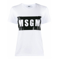 MSGM Camiseta com estampa de logo - Branco