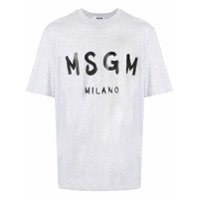 MSGM Camiseta com estampa de logo - Cinza