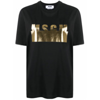 MSGM Camiseta com estampa de logo - Preto