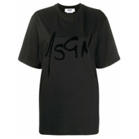 MSGM Camiseta com estampa de logo - Preto