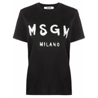 MSGM Camiseta com estampa de logo - Preto