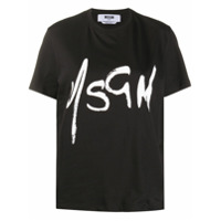 MSGM Camiseta com estampa de logo - Preto